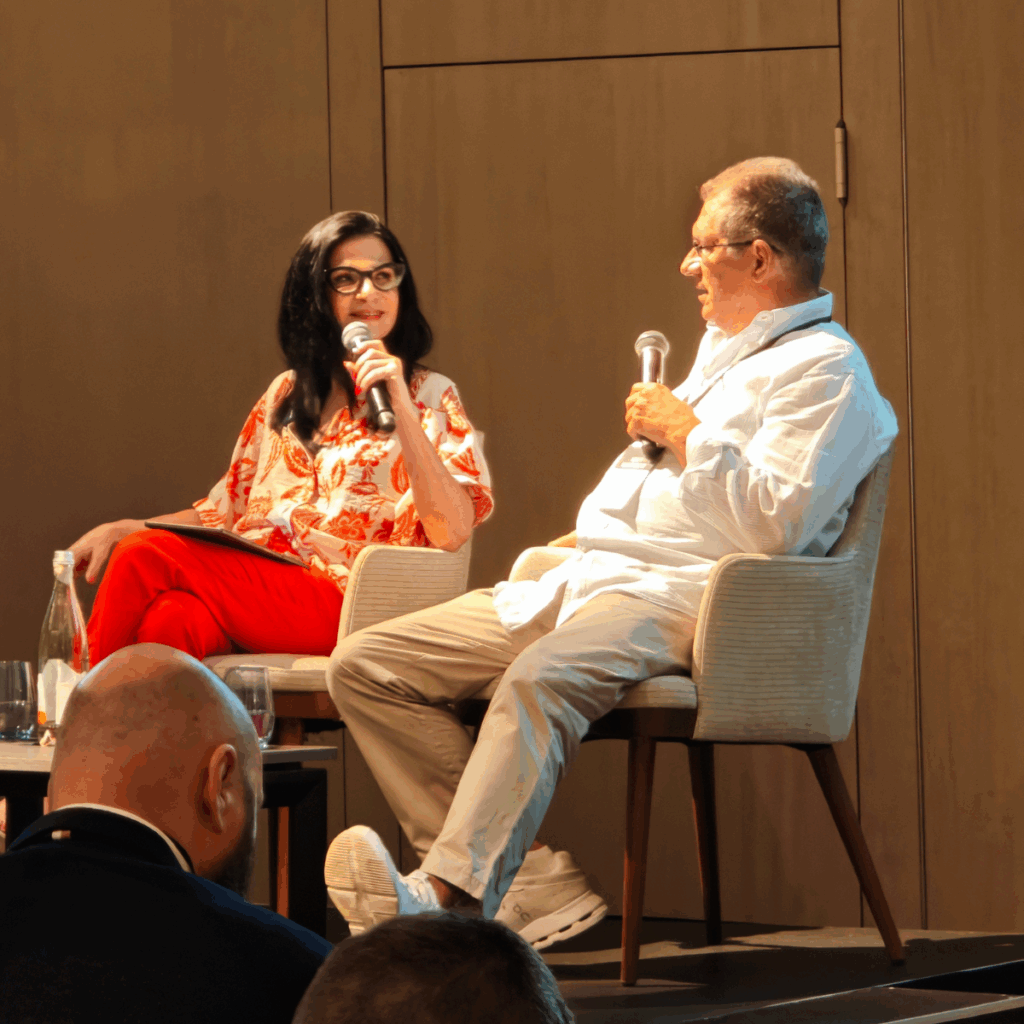 Xenia Neophytou participates in a fireside-style chat, highlighting challenges and controls in international investment migration.